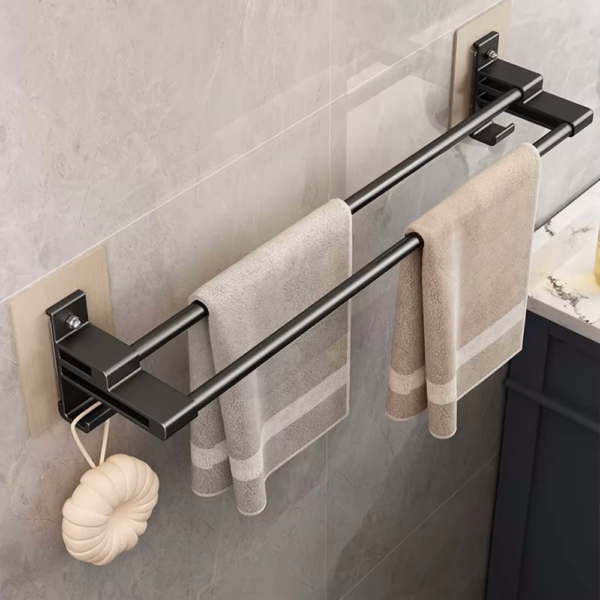 Olivia's Space Aluminum Double Rod Towel Rack