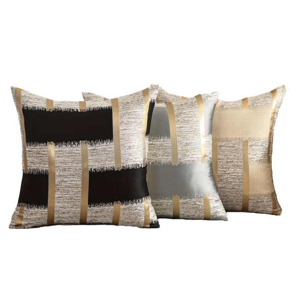 "Rayan" Gold Silk Jacquard Pillow Cover