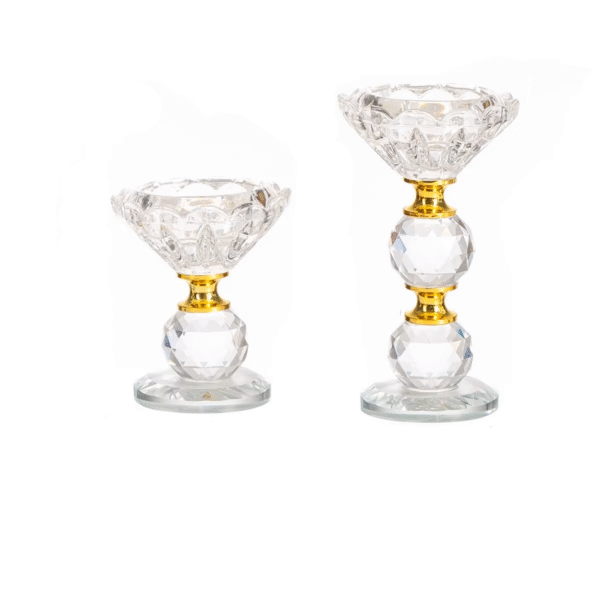 Celeste Glow – Crystal Glass Candle Holder