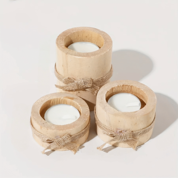Willow Nest – Wooden Candle Holder & Succulent Tray