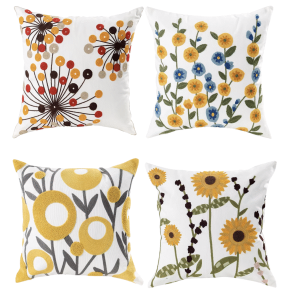 "Ayla" Bohemian Embroidered Pillow Cover