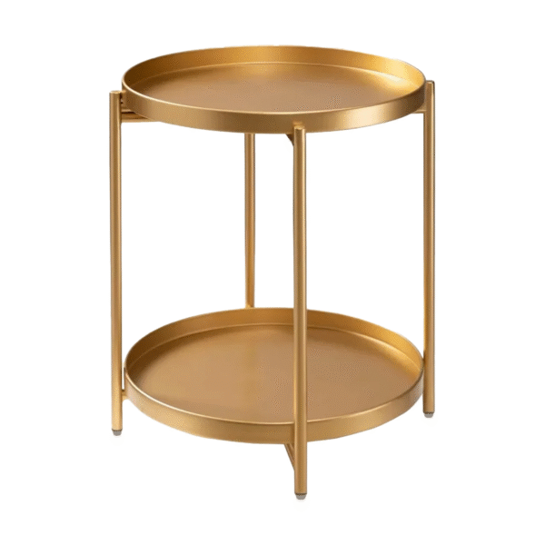 Emerald Twist – Dual Tray Folding Side Table